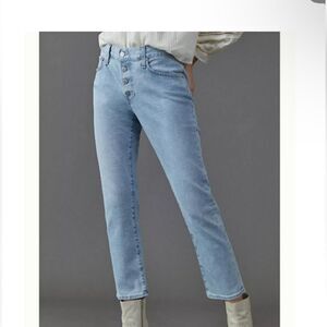 Anthropologie Adriano Goldschmied Nolan Ankle Button Up Relaxed Slim Ankle Jeans